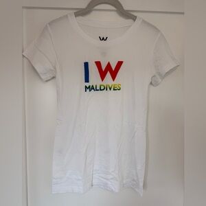 Women’s White 'I W Maldives' Graphic Short-Sleeve Tee